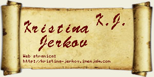 Kristina Jerkov vizit kartica